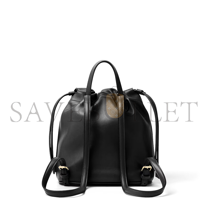 F**di black leather backpack 8bz057ayj1f0kur (26*23*12cm)